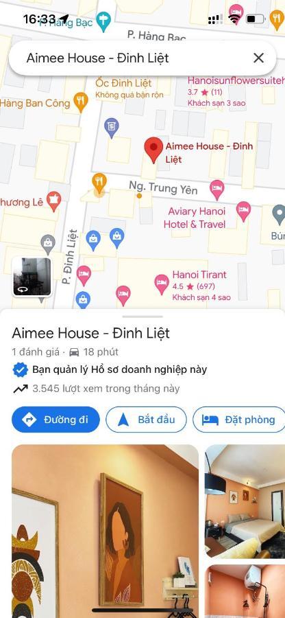 Ferienwohnung Aimee House - Dinh Liet/Cozy/Old Quarter/WALK STREET Hanoi Exterior foto